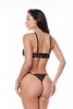 Seksowna czarna bielizna biustonosz i stringi Loretta L/XL